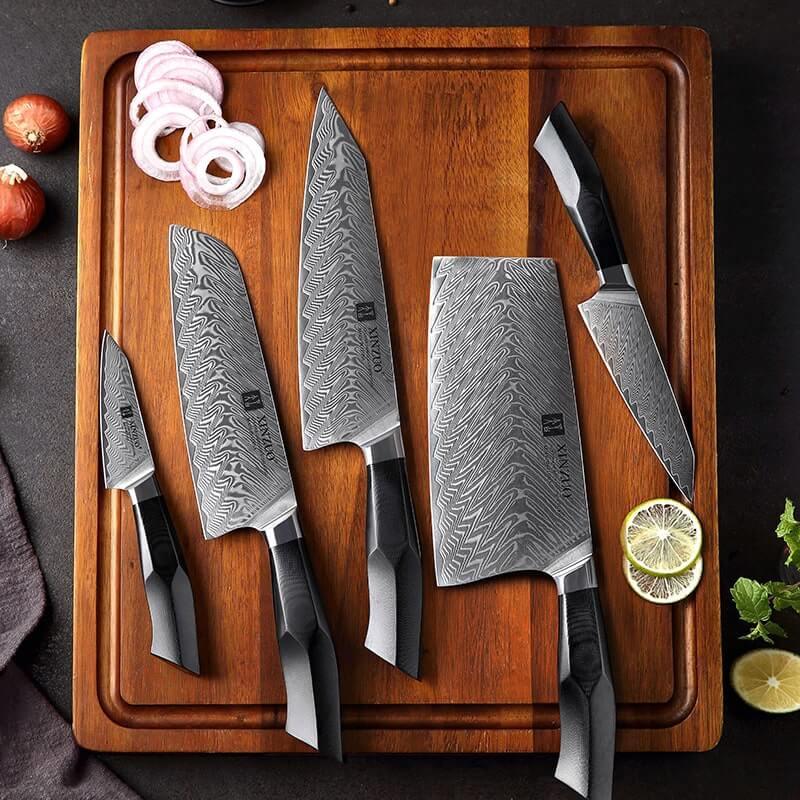 Damascus Kitchen Knives – The Bamboo Guy