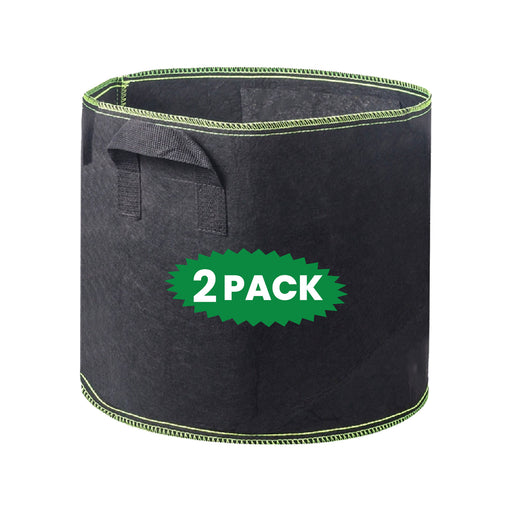 2 Pack Plant Grow Bags Heavy Duty Thickened Nonwoven Black Plant Fabric Pots Reinforced Handles