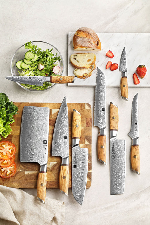 Build Your Own Damascus Kitchen Knife Set With Xinzuo B37 With Damascus Kitchen Knives