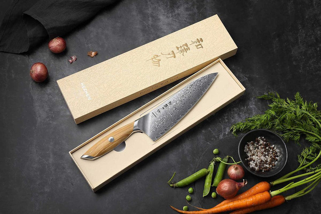 Hezhen X01 Flagship Series Damascus Chef Knife 6