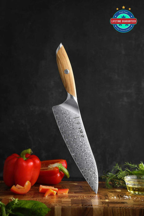 Hezhen X01 Flagship Series Damascus Chef Knife