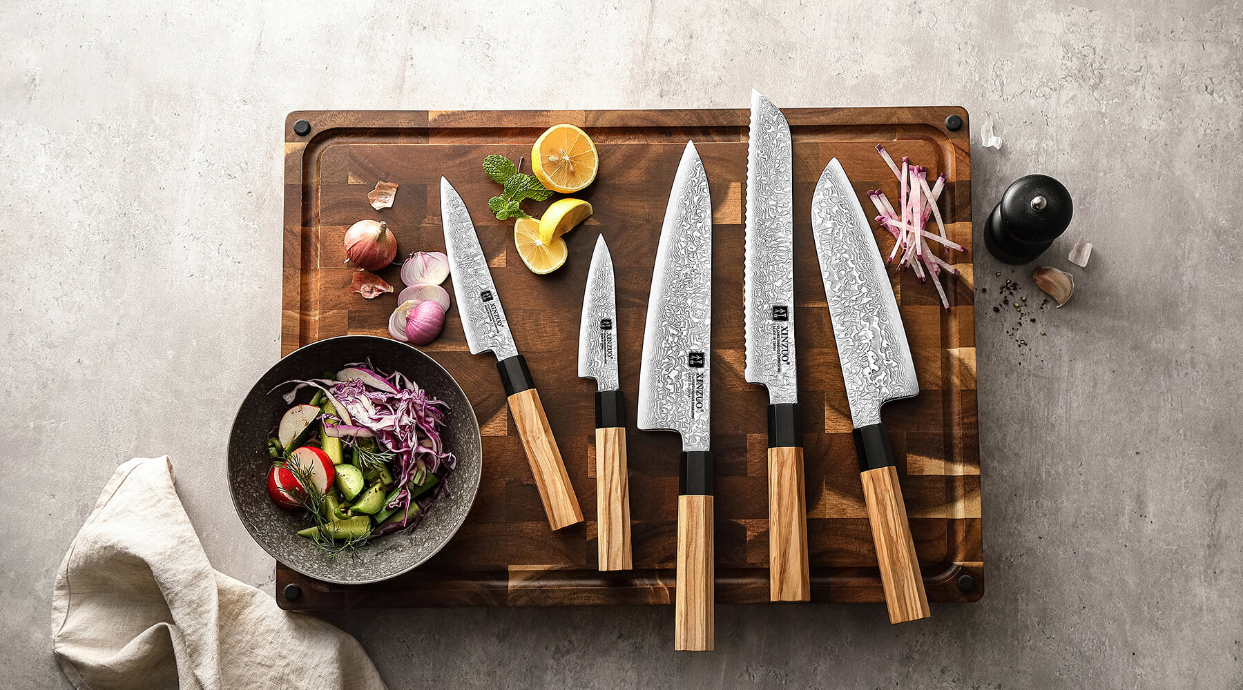 PM8O Series 5pcs kitchen knife set