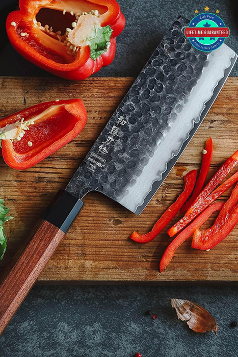 Nakiri Damascus Steel Chef Kitchen Knife