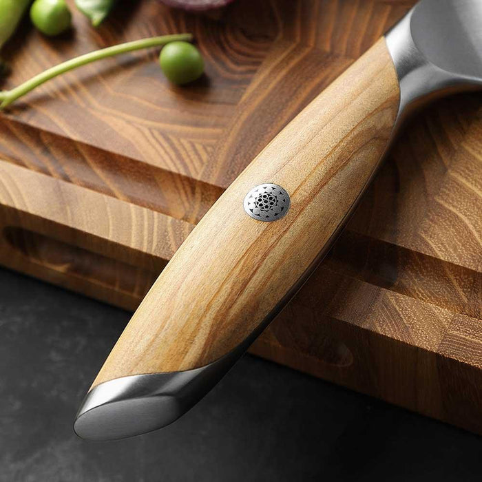 Hezhen X01 Flagship Series 73 Layer Damascus Bread Knife with Olive Wood Handle