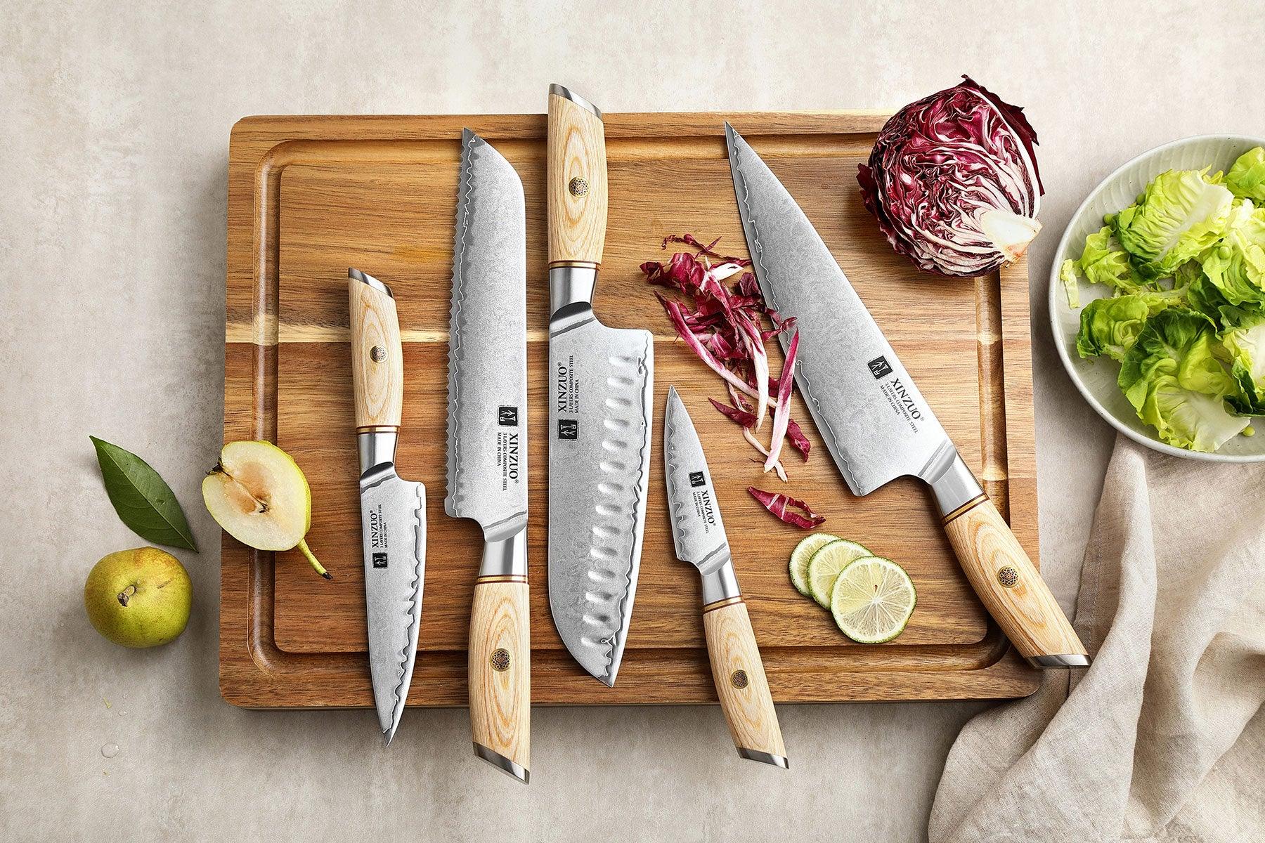 Xinzou B37S Kitchen Set | 5-Piece Knife Collection — The Bamboo 