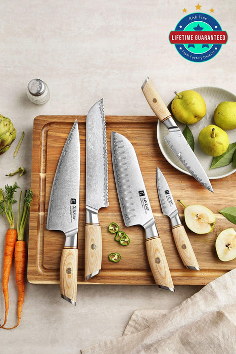 Elevate Knives Block 5-piece Set with Sharpener