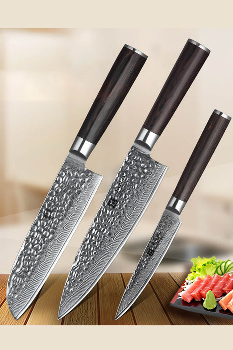 67-layer Damascus Steel Kitchen Knife Set 7-piece Japanese Chef