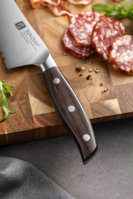 Xinzuo B35 German Stainless Steel Sandalwood Kitchen Frozen Food Knife