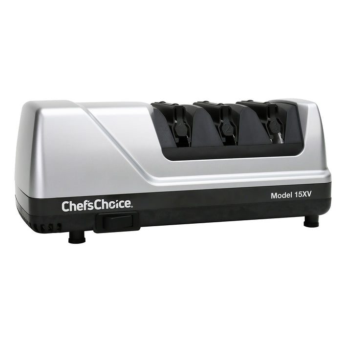 Chef's Choice Model 15XV Professional Electric Knife Sharpener, 3-Stage 15-Degree Trizor, in Platinum (0101500)