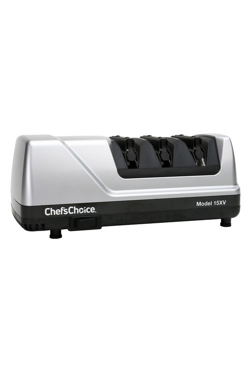 Chef's Choice Model 15XV Professional Electric Knife Sharpener, 3-Stage 15-Degree Trizor, in Platinum (0101500)