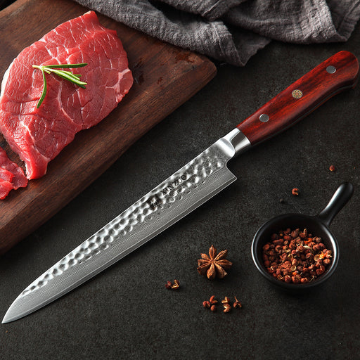 Xinzuo B9 Yun Series Full Tang 8" 67 Layers Damascus Carving Knife Rosewood Handle