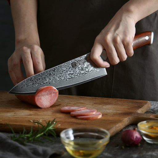 Xinzuo B13R 8.5" 67 Layer Japanese Damascus Chef knife with Rosewood Handles