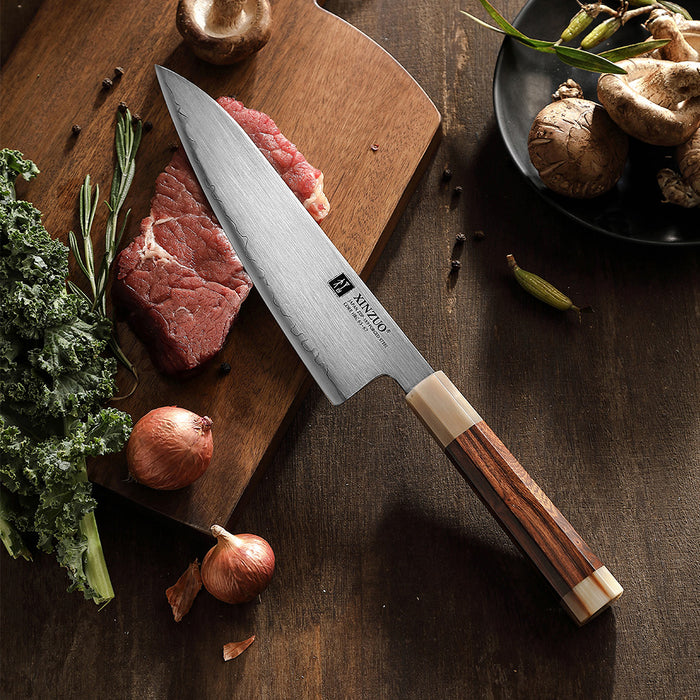 Xinzuo Japanese ZDP-189 Steel Chef Knife High-End Desert Ironwood Handle & Wooden Box