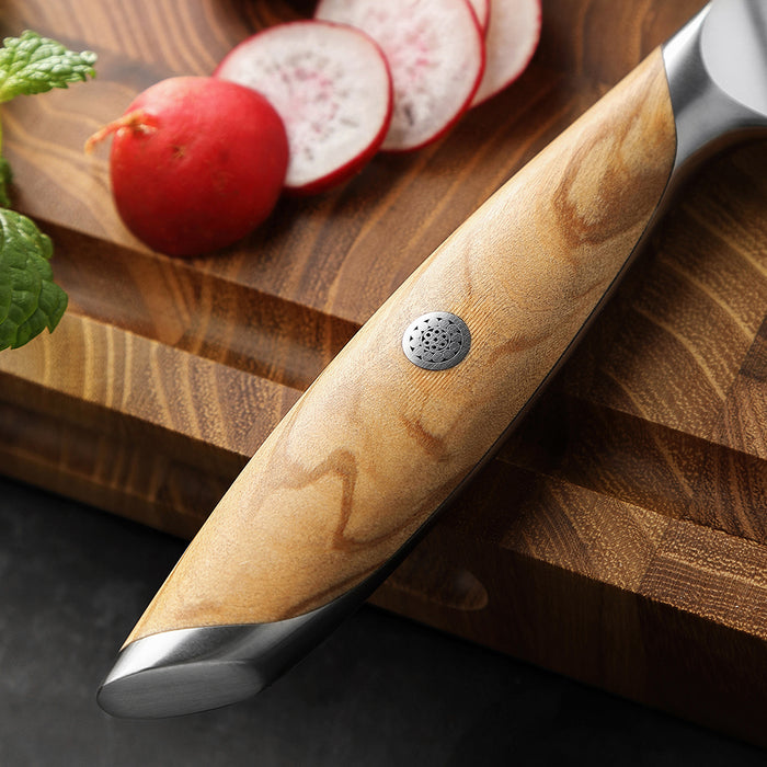 2 Pcs Chef Knife Set 73 Layers Damascus Powder Steel with Olive Wood Handle - X01 Flagship Series