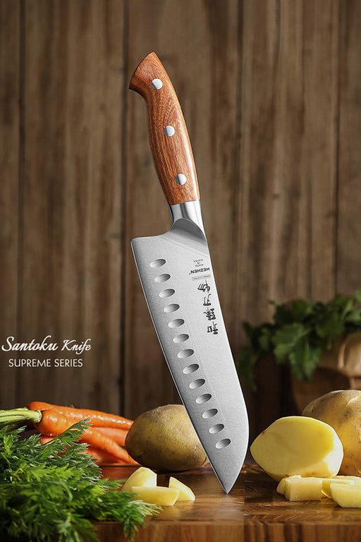 Xinzuo X02 Supreme Series 7 inches Santoku Knife German 1.4116 - x50crmov15 Steel - Full