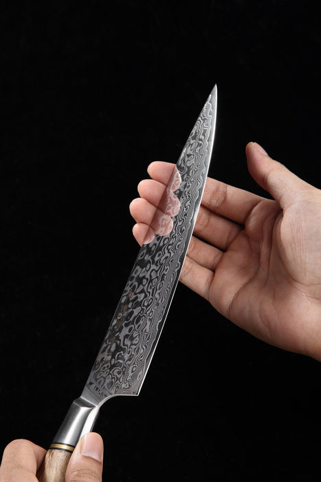 Hezhen B30 5pcs Kitchen Knives Set Damascus Steel Chef Santoku Utility  Bread Paring – The Bamboo Guy