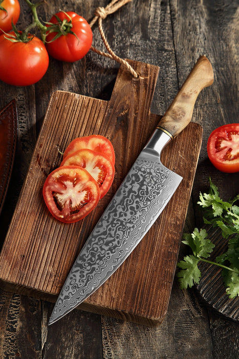 Hezhen B30 3pcs Knife Set Damascus Steel Kitchen Japanese style Chef  Utility Santoku Knife – The Bamboo Guy